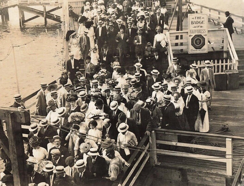 Paddle steamer boat dock 1910 - paddle,