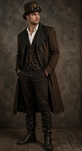 Steam punk costume brown - punk,