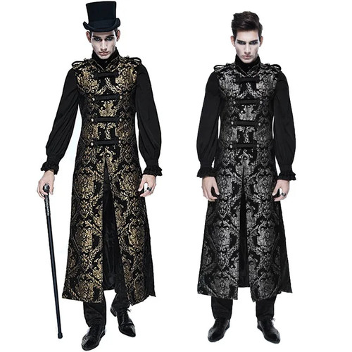 Medieval retro men dust coat - medieval,