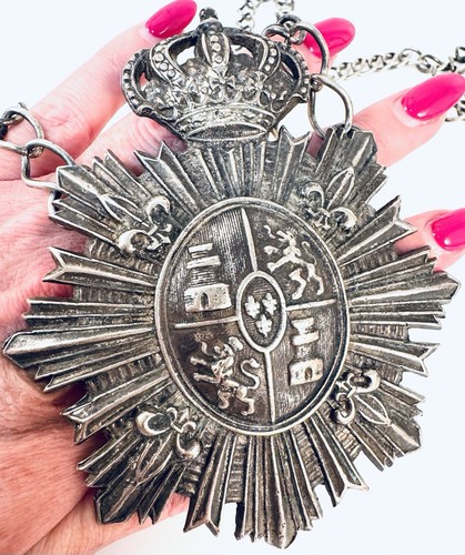 Antique silver necklace witch - antique,